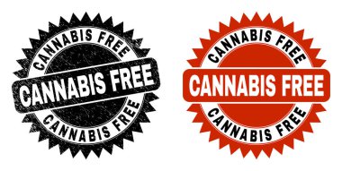 CANNABIS Özgür Siyah Gül Mühür Mührü Aşınmış Biçimli