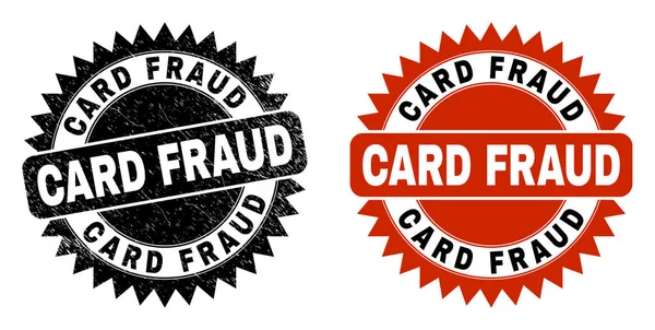 CARD FRAUD Black Rosette Watermark with Unclean Texture - Stok Vektor