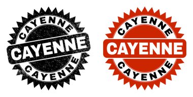 CAYENNE Siyah Rosette Tehlike Biçimli Mühür