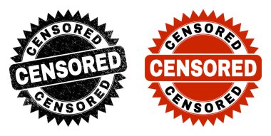 Kirli desenli Siyah Rosette Filigranı