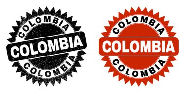 COLOMBIA Black Rosette Mühür Mührü
