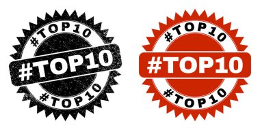 hashtag TOP10 Grunged Surface ile Black Rosette Pulu