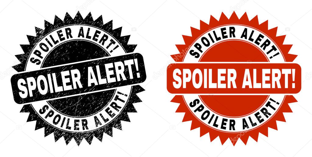 SPOILER ALERT exciting Black Rosette Watermark with Grunge Texture