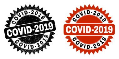 COVID-2019 Grunged Surface 'li Black Rosette Pulu