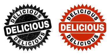 Grunge Surface 'li Black Rosette Mühür Mührü