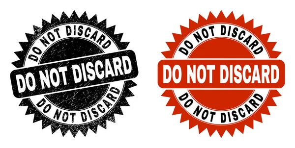 DO NOT DISCARD Black Rosette Watermark with Corroded Style — Stock Vector