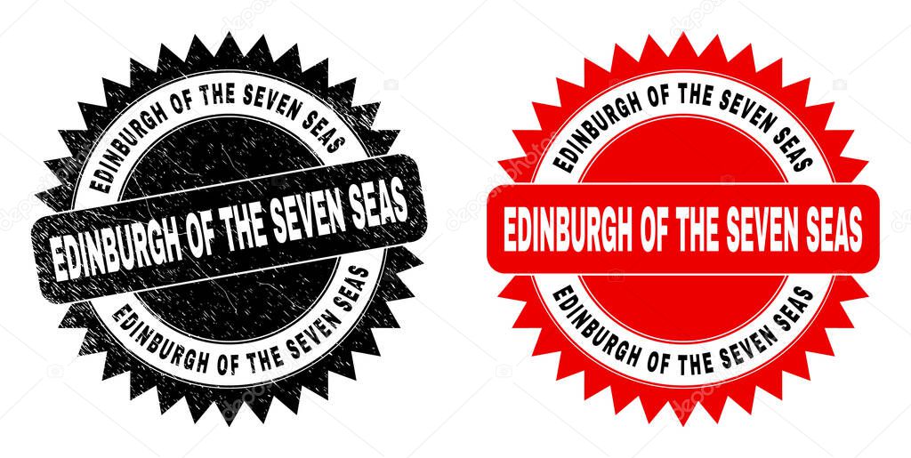 EDINBURGH OF THE SEVEN SEAS Black Rosette Seal with Distress Style