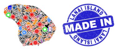 Geliştirme Kolajı Lanai Adası Haritası