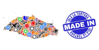 Hizmet Kolajı Adası La Tortuga Haritası ve Dokulu Mühür Yapımı