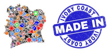 Mozaik Fildişi Sahil Haritasının Geliştirilmesi ve Çizilmiş Damgayla Yapımı