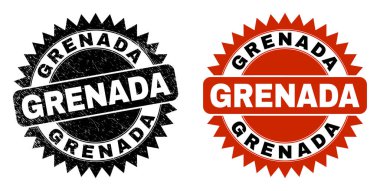 Kauçuk desenli GRENADA Siyah Rosette Filigranı