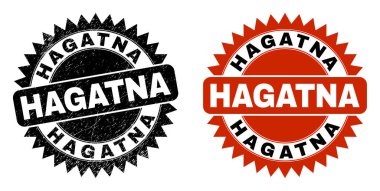 Grunge Biçimli HAGATNA Black Rosette Filigranı