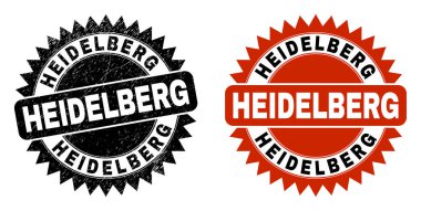 HEIDELBERG Siyah Rosette Tehlike Biçimli Filigran