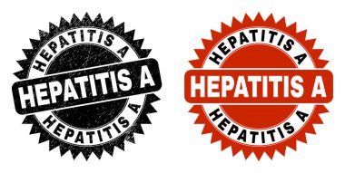 HEPATITIS Grunged Style ile Siyah Rosette Filigranı