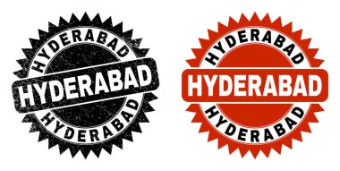 HYDERABAD Aşınmış Yüzeyli Siyah Gül Damgası