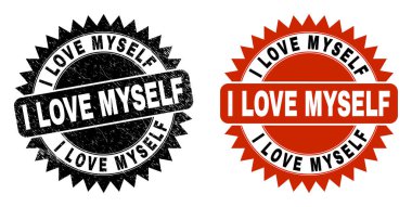 KENDİNİ SEVİYORUM Siyah Rosette Filigranı