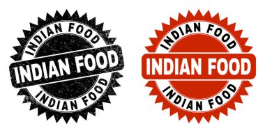 INDIAN FOOD Siyah Rosette Mühür Mührü