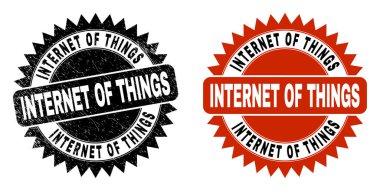 Nesnelerin İnterneti Siyah Rosette Filigranı Çizik Doku