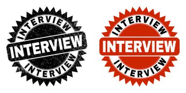 Grunged Style ile Röportaj Siyah Rosette Filigran