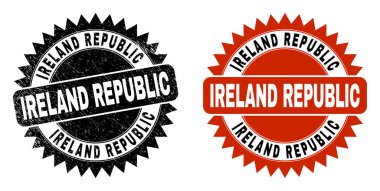 Kirli Biçimli IRELAND REPUBLIC Siyah Rosette Filigranı