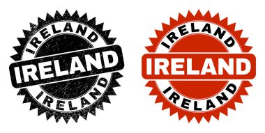 IRELAND Siyah Gül Mührü Çizik Doku ile