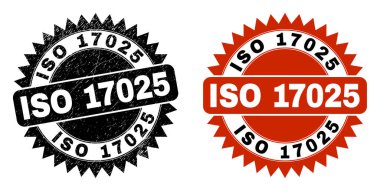 ISO 17025 Grunged Doku ile Siyah Gül Mührü