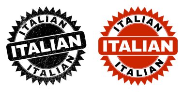 ITALIAN Siyah Rosette Mühür Mührü Lastik Yüzey