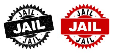 Kirli desenli JAIL Siyah Rosette Filigranı