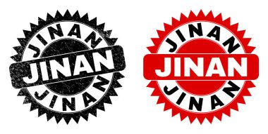 Grunged Style ile JINAN Black Rosette Damga Mührü