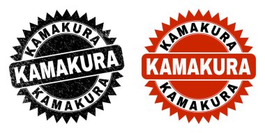 Yüzeyi çizilmiş KAMAKURA Siyah Gül Mührü