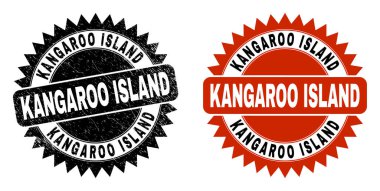 KANGAROO ADASI Grunge desenli Siyah Gül Mührü