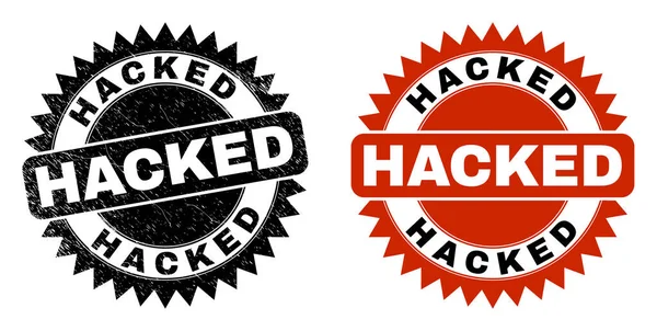 HACKED黑色玫瑰邮票封底为腐烂型 — 图库矢量图片