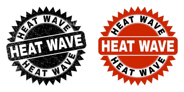 Joint Rosette noir HEAT WAVE avec surface en caoutchouc — Image vectorielle