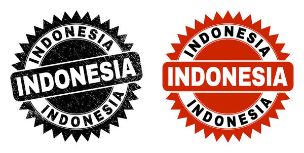 Чёрная розовая печать ИНДОНЕЗИИ с коррозийной текстурой