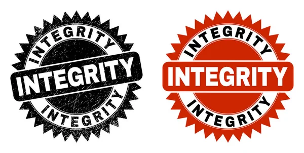 INTEGRITY Czarna Rozeta uszczelniająca z gumowym stylem — Wektor stockowy