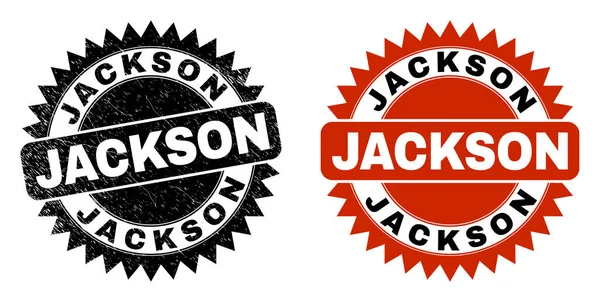 JACKSON Rosette noire filigrane avec surface en caoutchouc — Image vectorielle