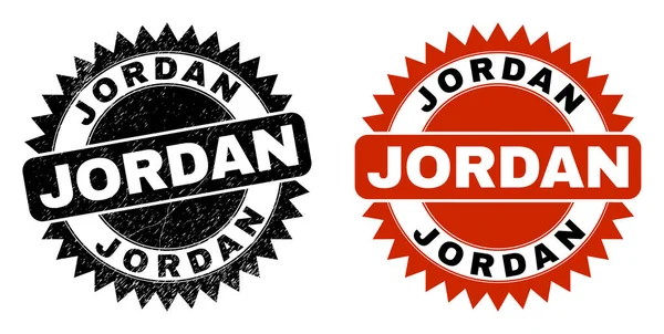 JORDAN型黑色玫瑰邮票 — 图库矢量图片
