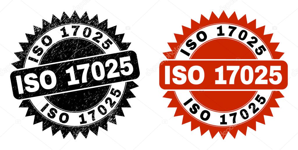 ISO 17025 Black Rosette Seal with Grunged Texture