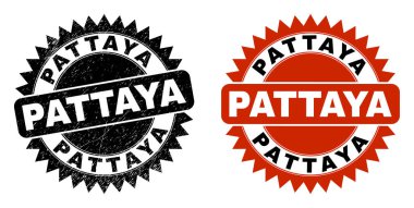 Paslanmış yüzeyi olan PATTAYA Siyah Rosette Mührü