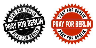 BERLIN Black Rosette Pulu için Grunged Style duası