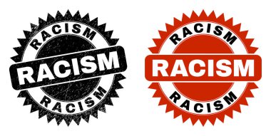 Kauçuk yüzeyli RACISM Siyah Rosette Mührü