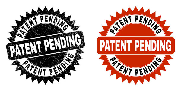 PATENT PENDING Black Rosette Stamp Seal with Distress Texture