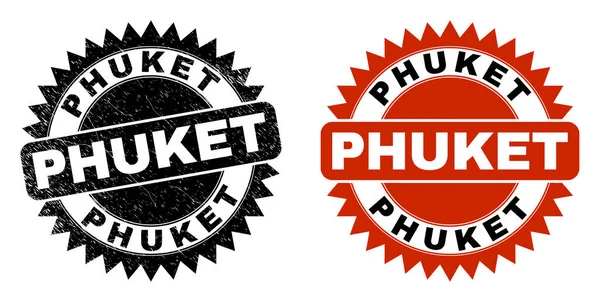 Aşınmış desenli PHUKET Siyah Gül Mührü