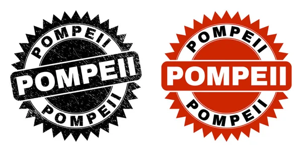 POMPEII Siyah Rosette Damgalı Grunged Doku