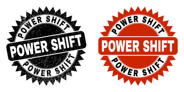 POWER SHIFT Black Rosette Seal with Corroded Texture