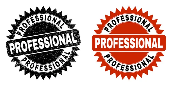 PROFESSION Siyah Güller Damgası Grunged Doku ile