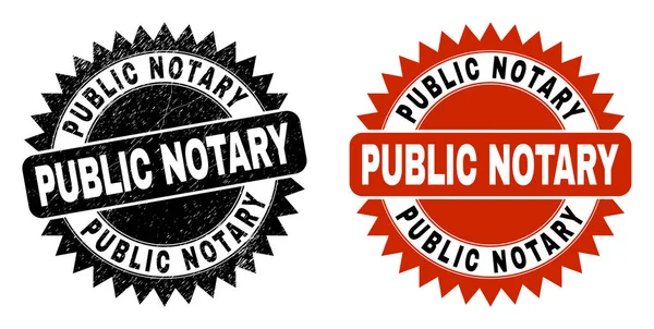 PUBLIC NOTARY Black Rosette Mühür Mührü