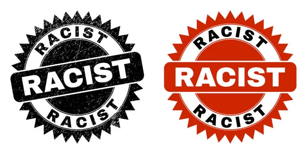 RACISTブラックロゼット透かしでコードテクスチャ — ストックベクタ