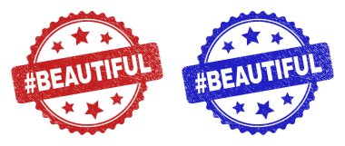 hashtag BEAUTIFUL Rosette Pulları ile paslanmış doku