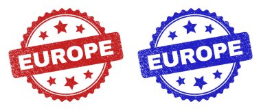 EUROPE Rosette Pul Mühürleri Aşınmış Doku ile